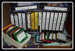 Media - old school. A stack of VHS taps and a few boxes of floppy disks are probably the foundation of any longtime website.